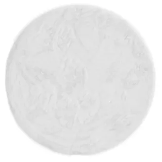 -luxor- living Teppich Coste gemütlicher Hochflor Kunstfell Teppich Fellimitat in Schaffelloptik 80 cm rund weiß