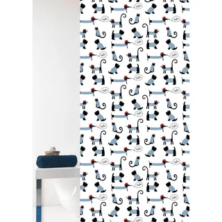 Grund Duschvorhang , Multicolor , Kunststoff , Tier , 180x200 cm , Oeko-Tex® Standard 100, Made in Europe , Heimtextilien, Badtextilien, Duschvorhänge