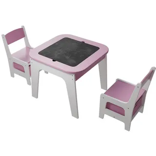 Juskys Kindersitzgruppe Milou rosa , Rosa , Holz , 60x50x60 cm , Babymöbel & Kindermöbel, Kinderzimmer & Jugendzimmer, Kindersitzgruppe