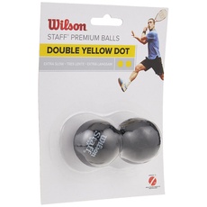 Wilson Squash-Ball, Staff, 2 Stück, Gelb II, Schwarz, WRT617600 (Packung mit 2)