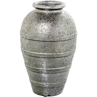 Bodenvase aus Keramik, silberfarben, 26 x 26 x 40 cm