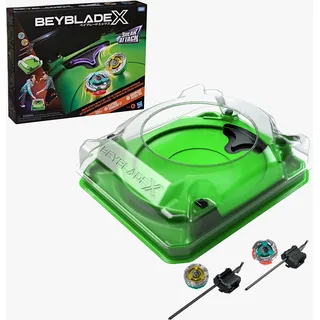 Beyblade X Sneak Attack Battle Set mit Beystadium-Arena, 2 rechtsdrehenden Takara Tomy Kreiseln, 2 Startern, ab 8 Jahren