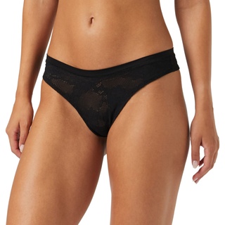 Triumph Damen Smart Deco High Leg String Ex Unterw sche, Schwarz, 1 EU