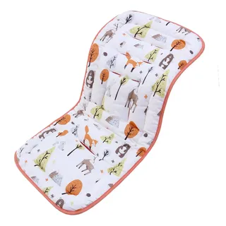 Baby Sitzauflage für Kinderwagen,Baby Sitzeinlage aus 100% Baumwolle Weiche und Reversible Autositz Kinderwagenauflage für Babyschale Buggy