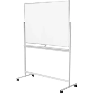 LogiLink EO0064 - Whiteboard/Tafel, 2-seitig beschreibbar, 120 x 80 cm, auf Rollen, Aluminiumrahmen