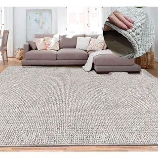 Tadi & Imperio1979 Teppich für den Eingangsbereich, große Schlaufen, quadratischer Eingangsteppich, erhältlich in Beige, 100 x 100 cm