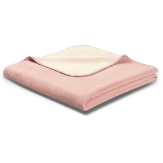 Biederlack Doubleface Kuscheldecke 150 x 200 cm Rosa
