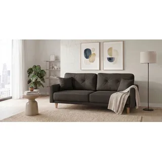 OTTO home Schlafcouch Polyester 3-Sitzer Schwarz