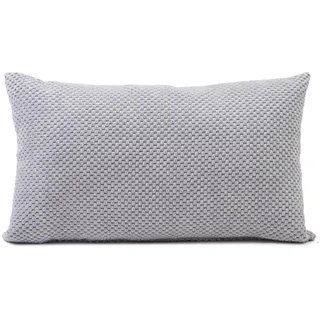 Gözze - Kissen Sven, Dekokissen in genoppter Optik, Weiches Sofakissen mit Füllung, 100% Polyester, 30 x 50 cm - Silber