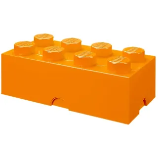 LEGO Aufbewahrungsstein, 8 Noppen, Stapelbare Aufbewahrungsbox, 12 l, orange