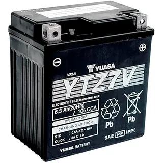 YUASA Ytz7v Agm-batterie / Black - One Size