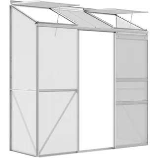 Outsunny Gewächshaus Aluminium Silber Polycarbonat 6 mm 1,37 m2
