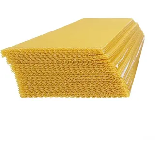 Evenoonest Bienenwachsplatten zur Kerzenherstellung und Bienenstock-Foundation, 1005 Naturwachs, nachhaltig, biologisch abbaubar, gelb, 415x195mm, 30 Stück