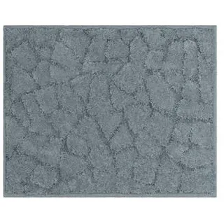 Grund Bidet-Vorleger , Anthrazit , Textil , Steine , rechteckig , 40x50 cm , Oeko-Tex® Standard 100, Made in Europe , Heimtextilien, Badtextilien, Badematten