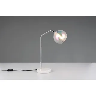 Trio Leuchten Paxton Tischleuchte Chrom Glas irisierend Marmor 45cm E14 - Silber