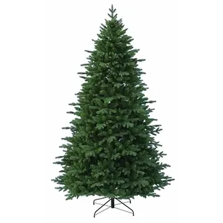 RS Trade 23005 Spessarttanne PE/PVC 240 cm Weihnachtsbaum künstlich (Ø ca.152 cm) 2366 Spitzen, Schnellaufbau Klapp-Schirmsystem, Naturgetreue Spritzguss Elemente, Tannenbaum inkl. Christbaum Ständer