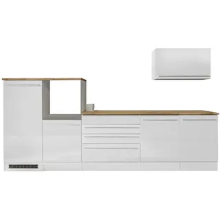 Respekta Küchenzeile Gabriel 320 cm Weiß Hochglanz