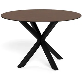 Actona Glas Esstisch Heaven 119 x 75,5 cm braun/schwarz