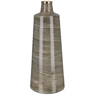 GILDE Vase Blumenvase aus Metall - Deko Wohnzimmer Geschenk für Frauen Geburtstag Muttertag - Farbe braun Gold Höhe 48 cm