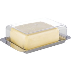 Bild Kühlschrank-Butterdose aus Edelstahl Vorratsbehälter, Silber