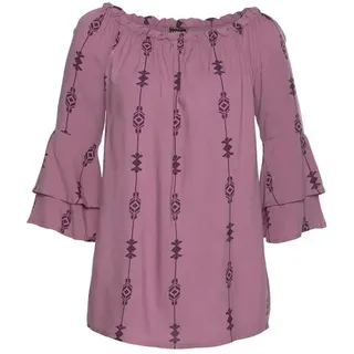 LASCANA Carmenbluse Lila 38