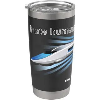zug ich hasse menschen liebe züge Doppelwandiger Edelstahl-Thermobecher