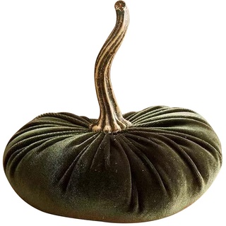 Uposao 3D Plüsch Kürbis Dekokissen, 20CM Halloween Kürbiswurf Kissen Plüsch Weiche Halloween Kürbis Dekorative Sofa Kissen Sitzkissen Zierkissen Dekoration für Sofa Couch Schlafzimmer,Grün