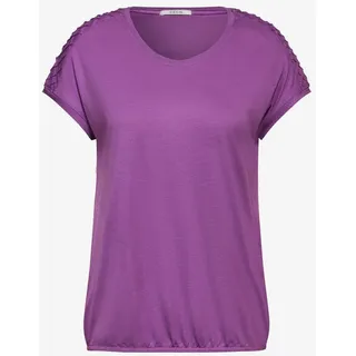 Cecil T-Shirt, mit Biesen-Dekoration Cecil iced violet XXL (46)