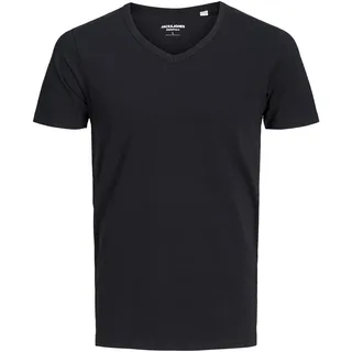JACK & JONES SLIM- FIT BASIC TEE V-NECK schwarz M