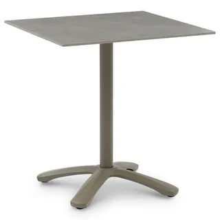 Idimex MASA Gartentisch 70 x 70 x 74 cm Champagner/Beige