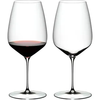 Riedel Vorteilset 2 x 2 Stück RIEDEL Veloce Cabernet/Merlot 6330/0 und 4 EKM Living Trinkhalme aus Edelstahl