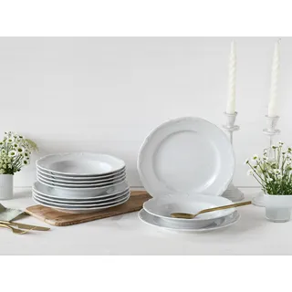 CreaTable Maria Theresia Tafelservice 12-tlg. unifarben