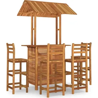 vidaXL 5-tlg. Gartenbar-Set Massivholz Akazie - Braun