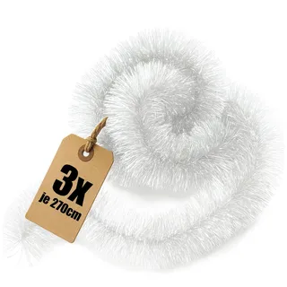 com-four® 810 cm Girlande Weihnachten - 3X 270 cm Tannengirlanden für eine perfekte Weihnachtsdekoration - Weihnachtsdeko für Christbaum