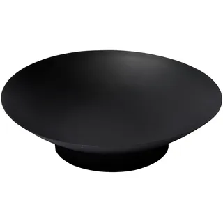 dobar® 35401 Feuerschale Stockholm - Feuerstelle aus Stahlblech - Gartenfeuer für Terrasse/Balkon Eisenschale für Feuer im Garten - Ø 60 x 17 cm - schwarz