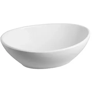 Grünblatt Mini-Waschbecken Aufsatz-Waschschale 514116 für Gäste-WC mit Lotus Effekt Nano-Beschichtung (oval)