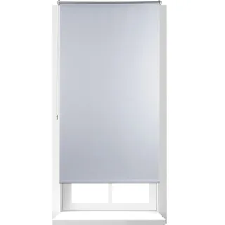 2 x Thermo Verdunklungsrollo, Hitzeschutz, Fenster Seitenzugrollo, Klemmfix ohne bohren, 90x160, Stoff 86 cm, weiß - Weiß