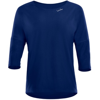 Winshape Damen Functional Light and Soft 3⁄4-arm Top Dt111ls Yoga-Shirt, Dark-Blue, XS EU