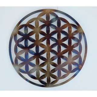 MetalArtWallDecor Wanddeko Blume des Lebens Metall 60 cm