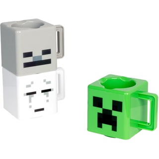 Minecraft Stapelbare Kaffeetassen - Offiziell lizenziert, Creeper, Skeleton & Ghast Tassen Designs, Geschenk für Minecraft-Gamer & Kinder, Set aus 3 (250ml)