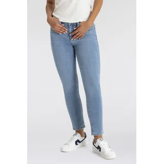 Levi's Boyfriend-Jeans "MID RISE BOYFRIEND", Damen, Gr. 28, Länge 30, blau (lapis topic), Denim/Jeans, Obermaterial: 60% Baumwolle, 23% Viskose, 16% Polyester, 1% Elasthan, figurbetont, Jeans