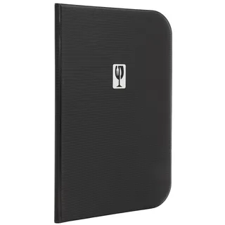 Securit - Speisekarte Essential Line - 6 feste, doppelseitige Einleger = 12 DIN A4-Seiten - Fester-PVC-Einband mit Siebdrucketikett - Für Cafés, Bars, Restaurants - Schwarz