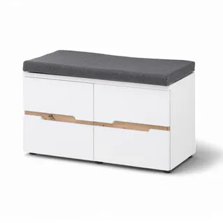 Innostyle Memphis Schuhbank 80 x 49 x 38 cm weiß / Artisan Eiche Optik