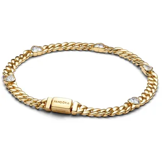 Pandora Timeless Herz Cuban-Gliederarmband goldfarben 564226C01-20 Größe 20cm