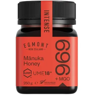 Egmont Honey Manuka-Honig MGO 696+, UMF 18+ aus Neuseeland (250 g) | Hohe Stärke | Roh & Nicht Pasteurisiert | Monofloral | Rückverfolgbar vom Bienenstock bis ins Glas | Nachhaltig hergestellt