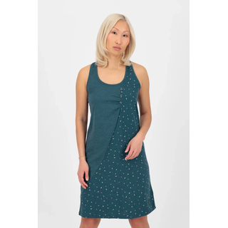 Sommerkleid ALIFE & KICKIN, Damen, Gr. S, Normalgrößen, blau (tidal teal melange), 65% Baumwolle, 35% Polyester, Rundhals, Kleider Sommerkleid