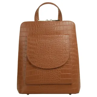 Cluty Cityrucksack Leder Braun
