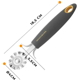 Fackelmann 25230, Edelstahl, Edelstahl, Grau, Orange, Nylon, 18 cm, Aufhängeloch