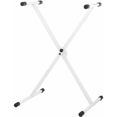 Bild X-Keyboardständer (höhenverstellbar in 5-Stufen, klappbar, zerlegbar, stabil) Weiß
