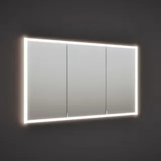 burgbad rl20 Spiegelschrank 142 cm, mit Klarglas Lichtrahmen für Wandeinbau